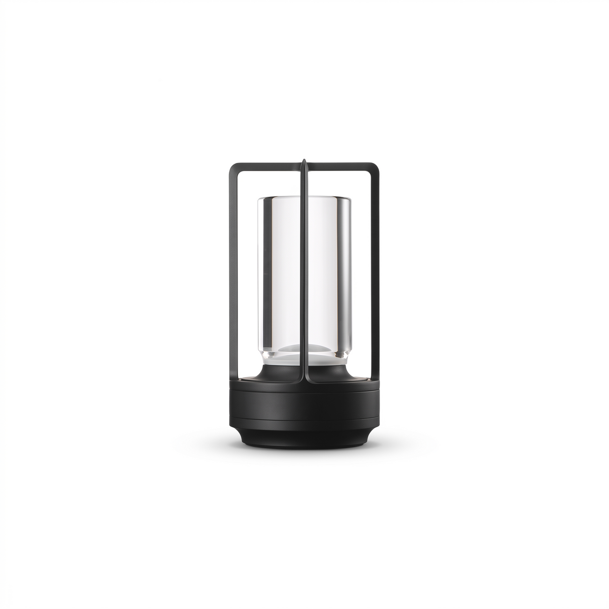 Lantern Cordless Crystal Table Lamp - black - white background