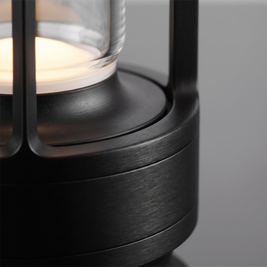 Lantern Cordless Crystal Table Lamp - black - detail 2