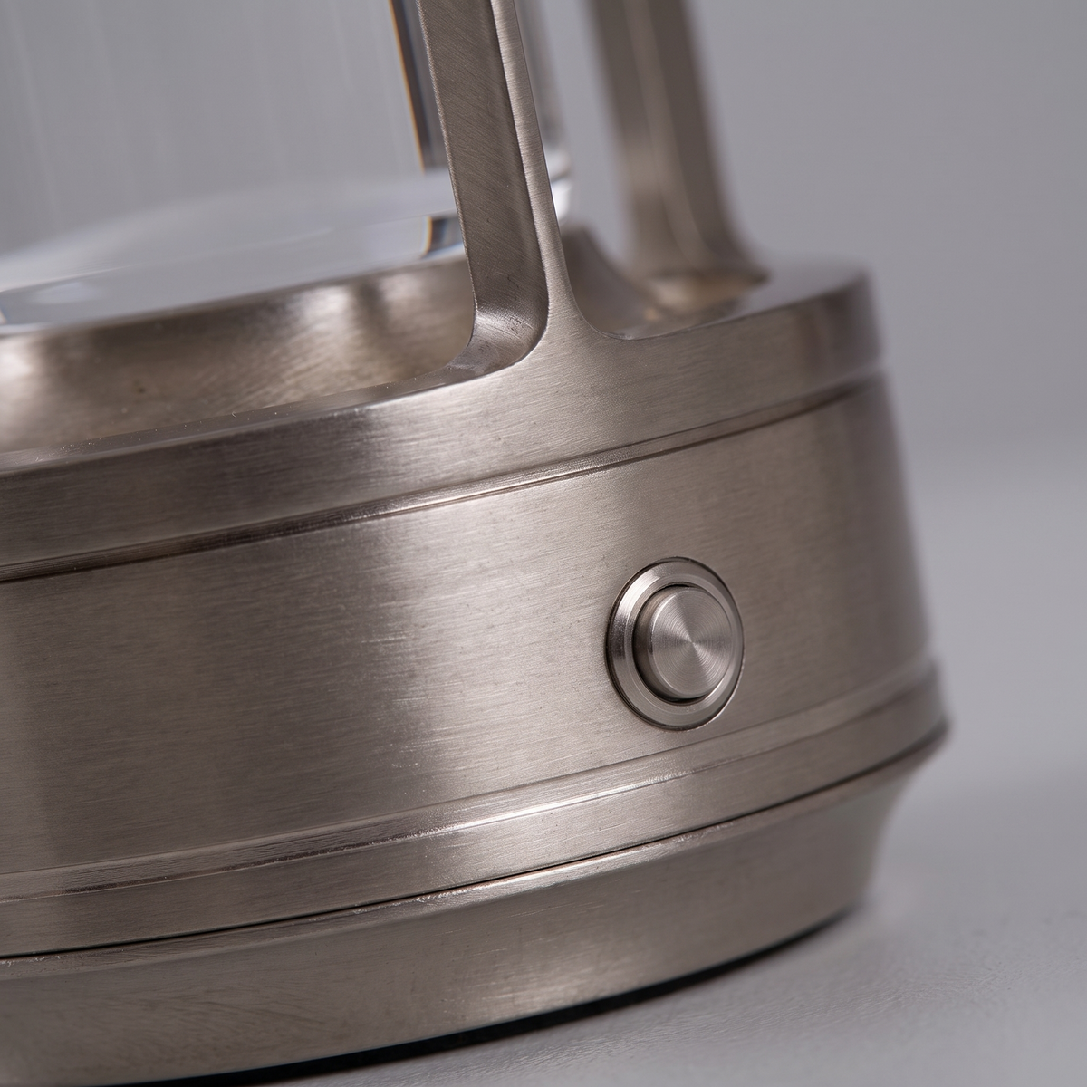 Lantern Cordless Crystal Table Lamp - satin nickel - detail 2