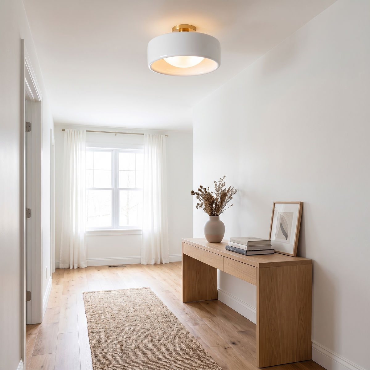 Cerova Porcelain Ceiling Light - white - lifestyle 1