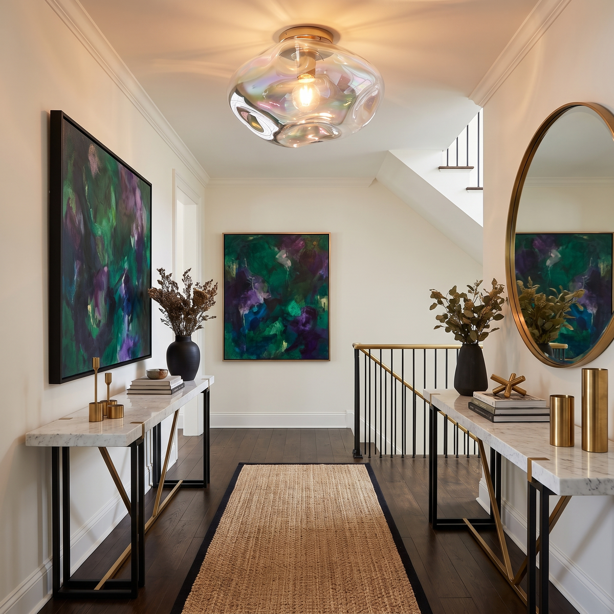 Lightail Iridescent Glass Ceiling Light - lifestyle 1