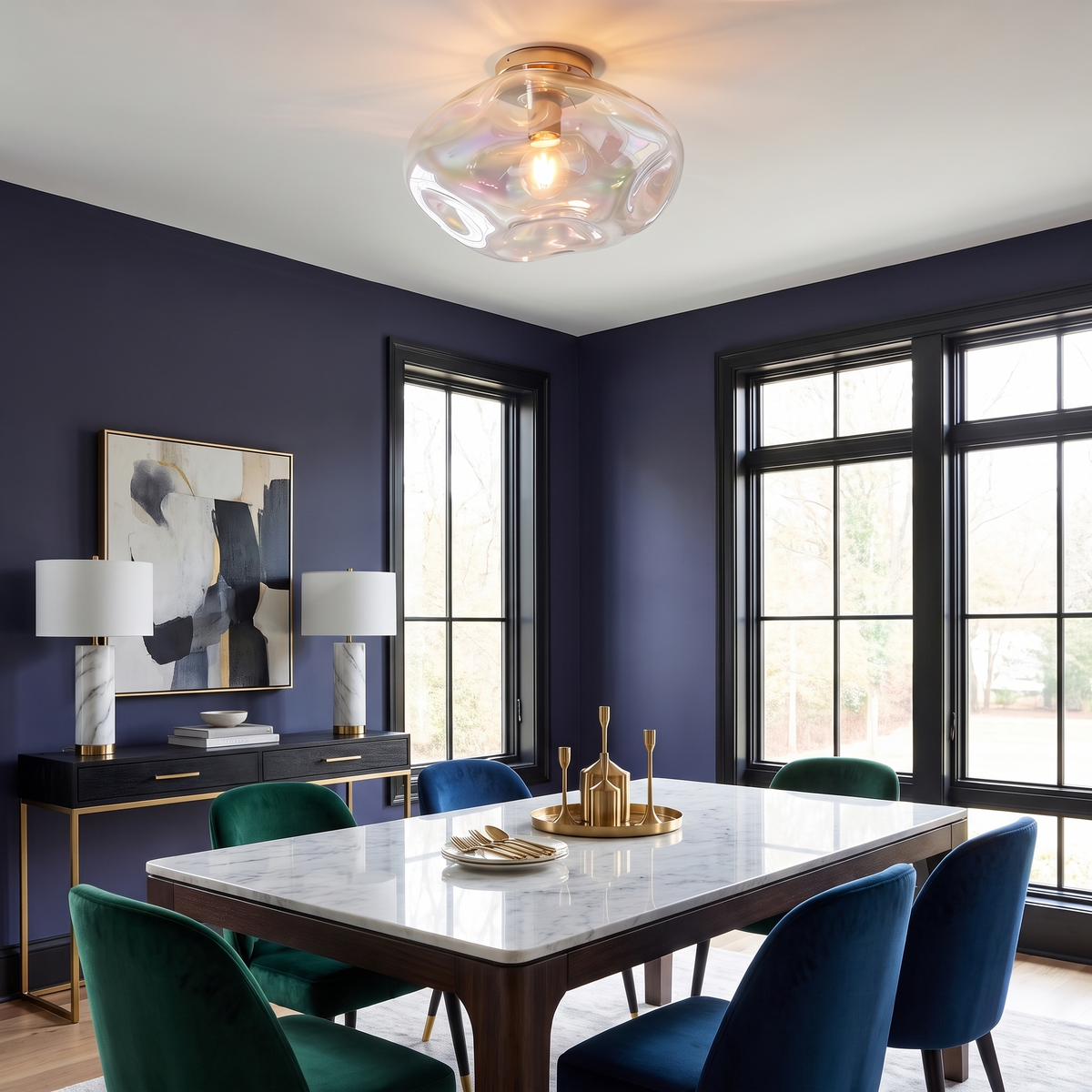 Lightail Iridescent Glass Ceiling Light