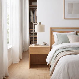 Bedside Table Lamp with USB Port and Touch Control in a styled room