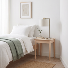 Bedside Table Lamp with USB Port and Touch Control in a styled room