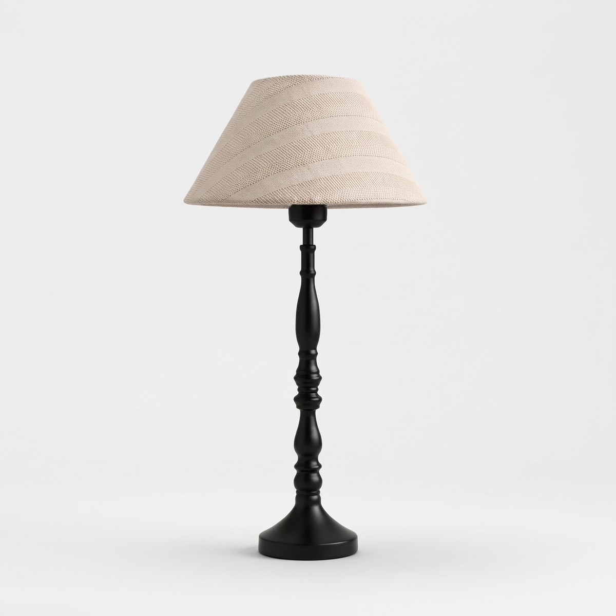 Grid Fabric Table Lamp on a white background