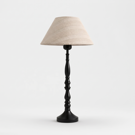 Grid Fabric Table Lamp on a white background