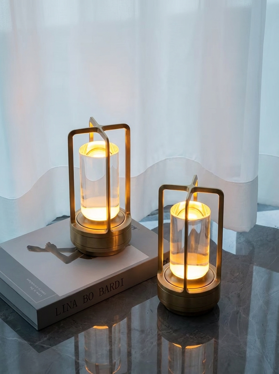 Crystal Table Lantern, Cordless