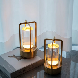 Crystal Table Lantern, Cordless