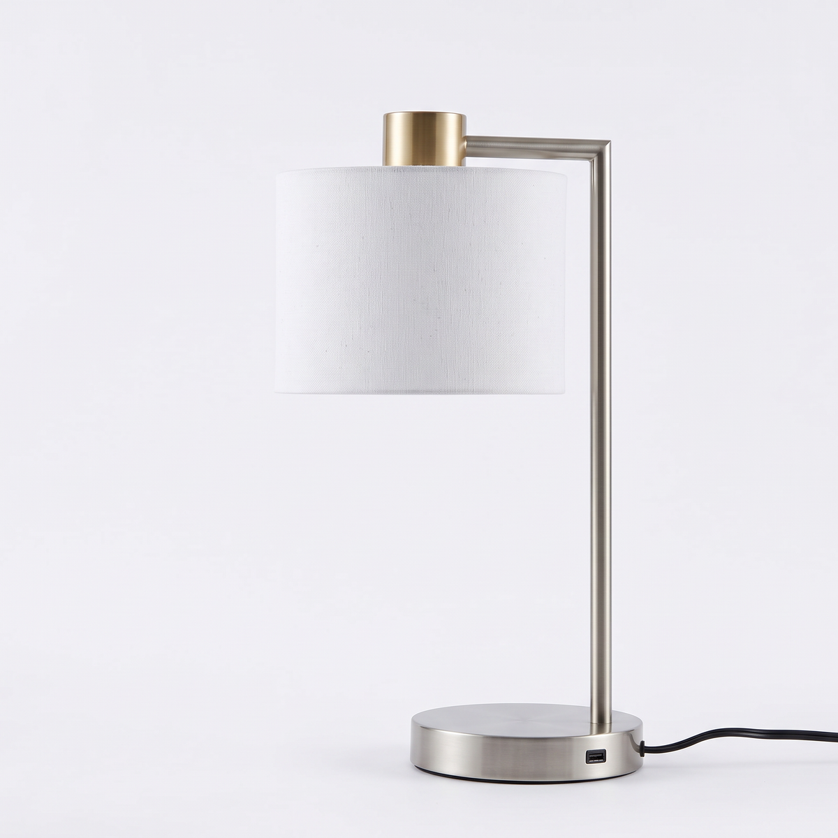 Touch Control Table Lamp with USB Charging Port on a white background
