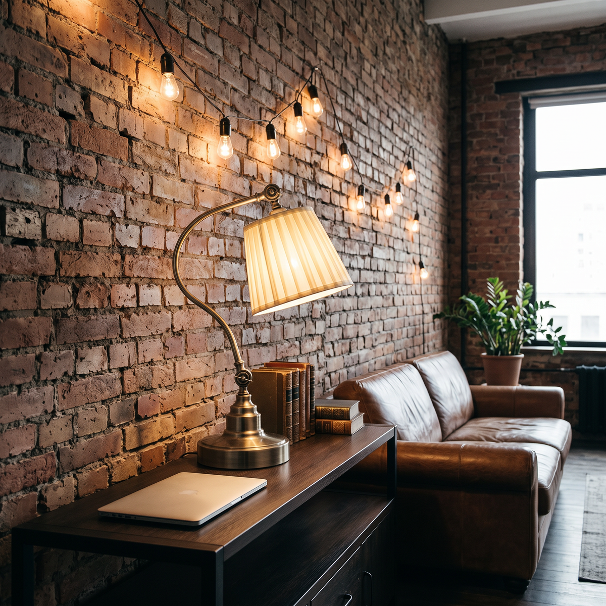 Industrial Empire-Style Metal Desk Lamp with Curved Arm and Adjustable Lighting