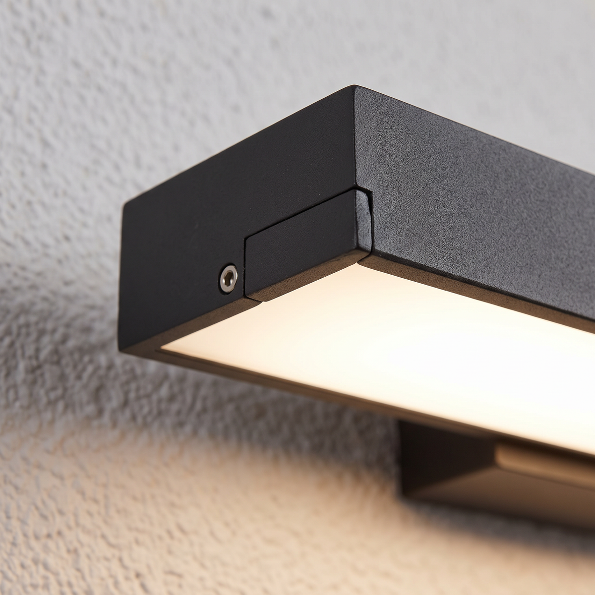 LED Linear Wall Light Outdoor Black Rectangular Lamp