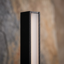 Linear Outdoor Wall Sconce Minimalist LED Black Lamp