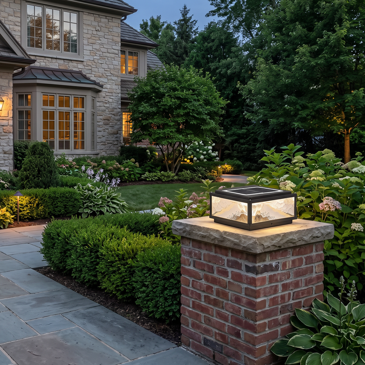 Square Outdoor Pillar Lights Modern LED Waterproof Outdoor Light