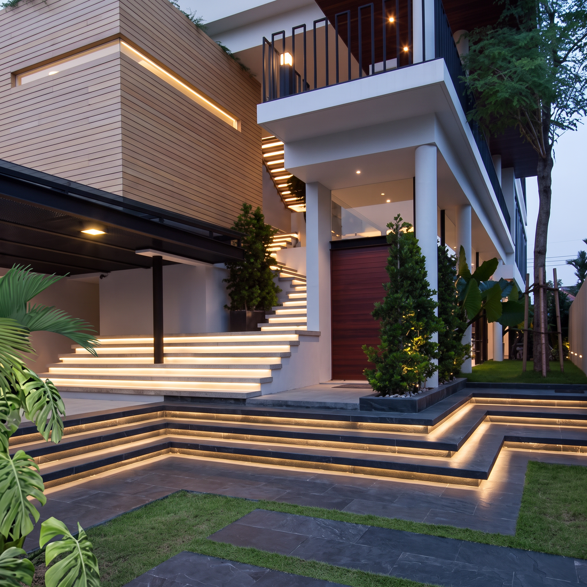 Outdoor Embedded LED Light Strips Modern Flexible Light