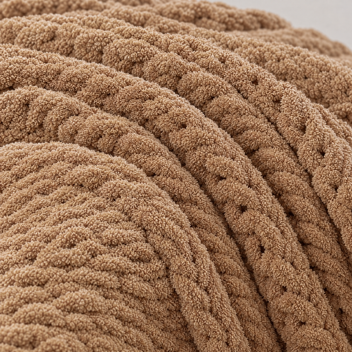 Chunky Chenille Knit Blanket for Bed & Couch - 5 - close-up detail
