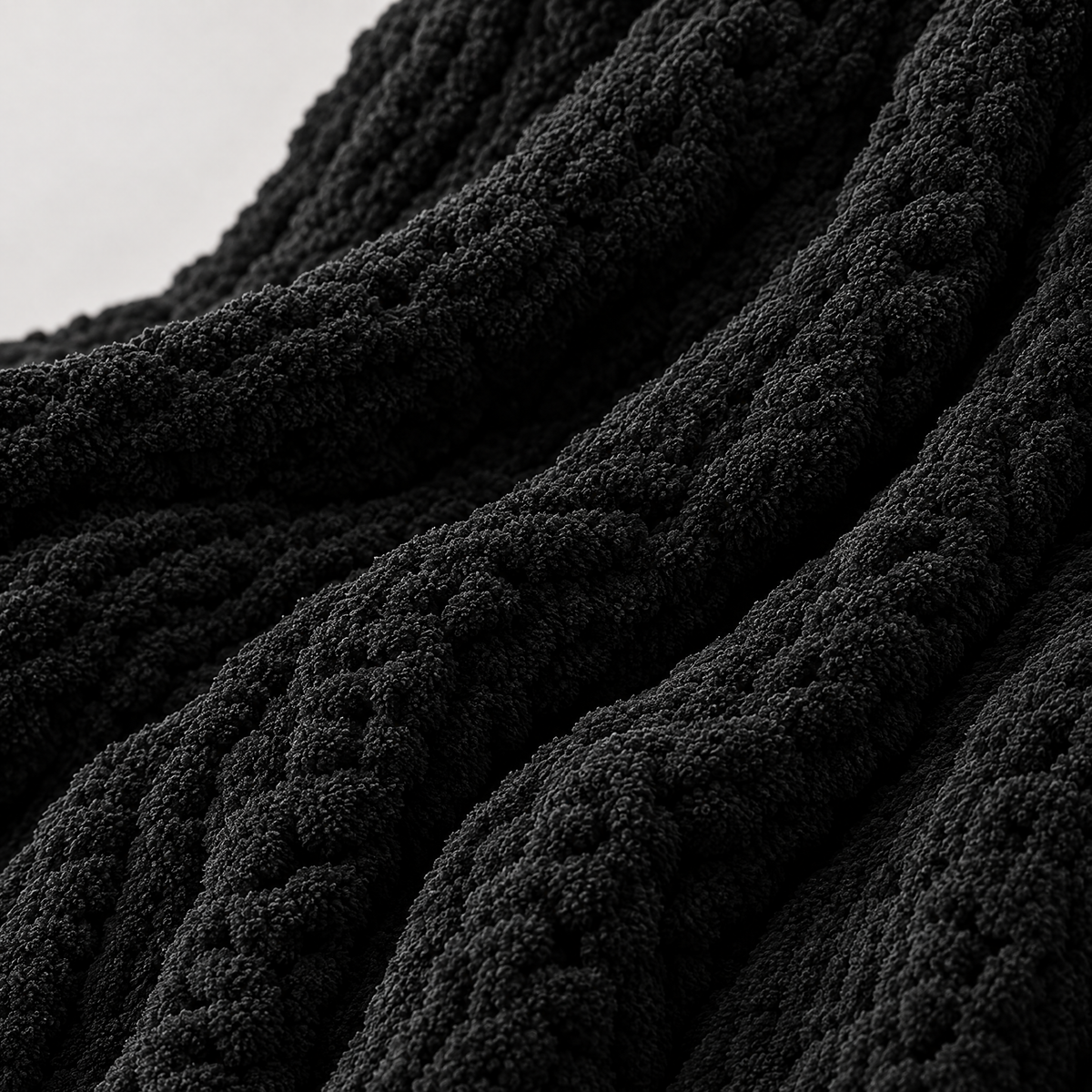 Chunky Chenille Knit Blanket for Bed & Couch - 4 - close-up detail