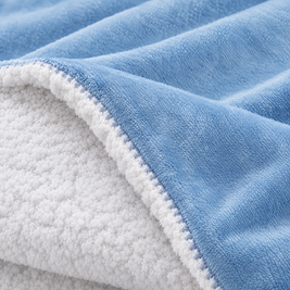 Reversible Sherpa Fleece Blanket for Bed & Couch - 9 - close-up detail