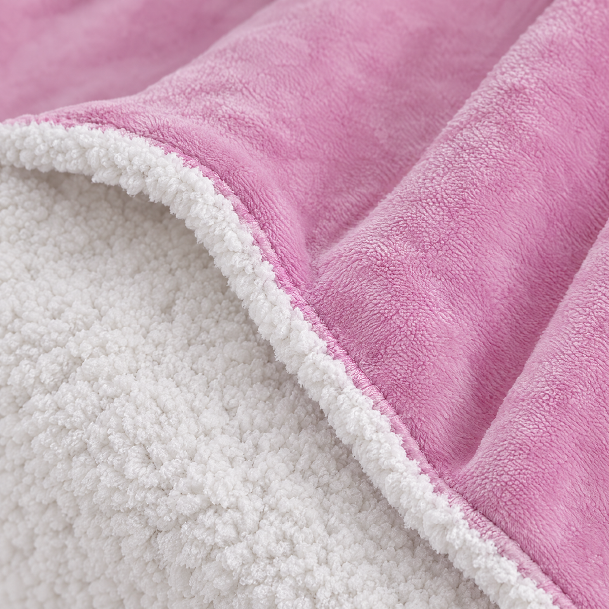 Reversible Sherpa Fleece Blanket for Bed & Couch - 12 - close-up detail