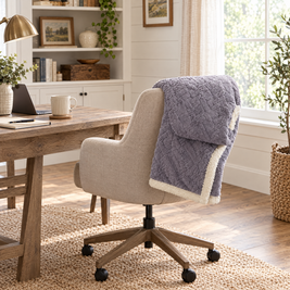Coral Fleece Nap Blanket for Office & Travel - blue - lifestyle