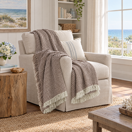 Cotton Linen Tassel Throw Blanket for Sofa & Bed - Chudai - lifestyle