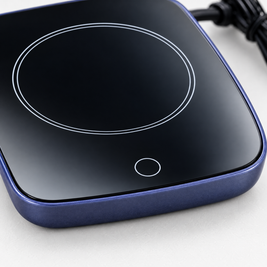 Electric Cup Warmer with 3 Heat Levels - BlueUsPlug - close-up detail