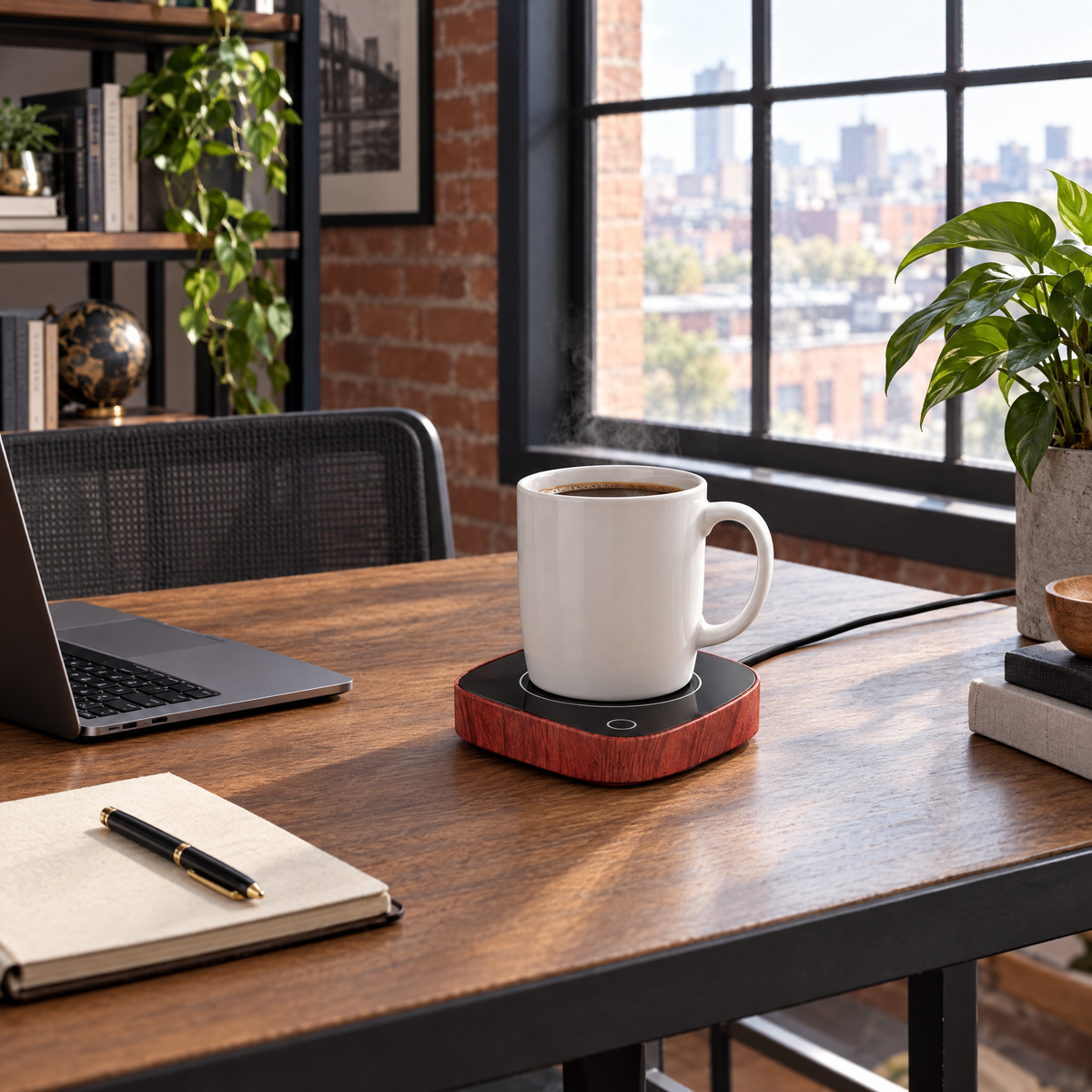 Electric Cup Warmer with 3 Heat Levels - WalnutWoodUs - lifestyle