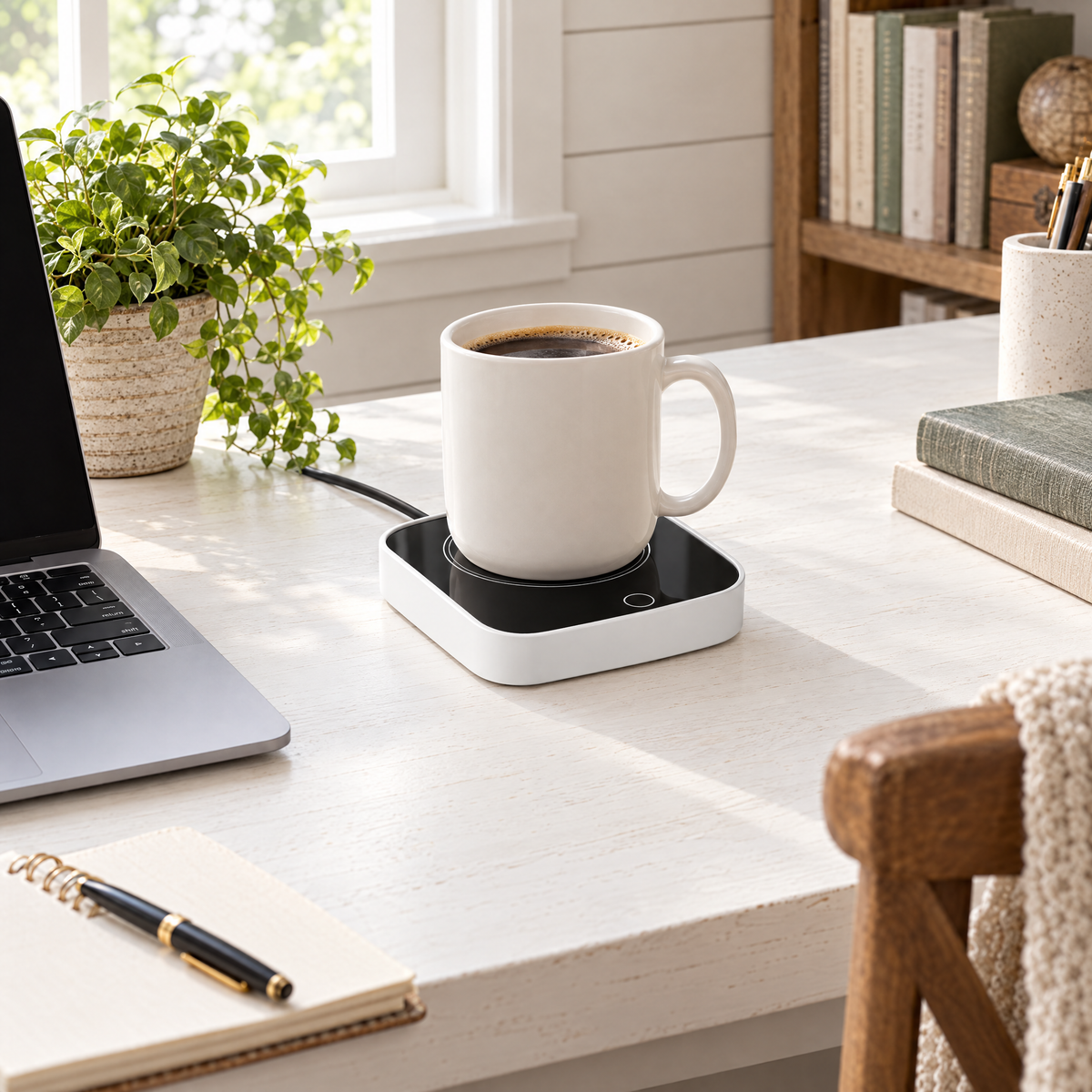 Electric Cup Warmer with 3 Heat Levels - WhiteUsPlug - lifestyle