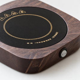 Electric Mug Warmer Coaster with 55°C Heat - square - close-up detail
