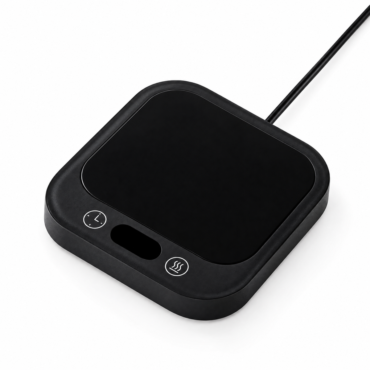 35W Mug Warmer Coaster with 5 Heat Settings - Black - white background