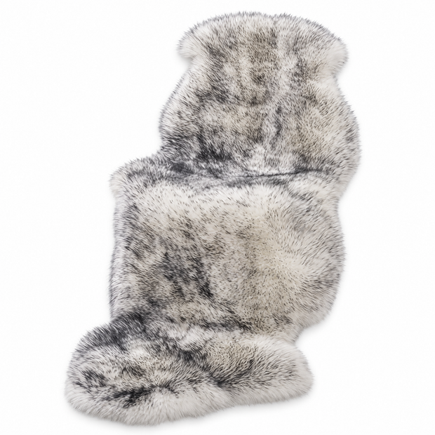 Faux Sheepskin Area Rug Machine Washable - white background