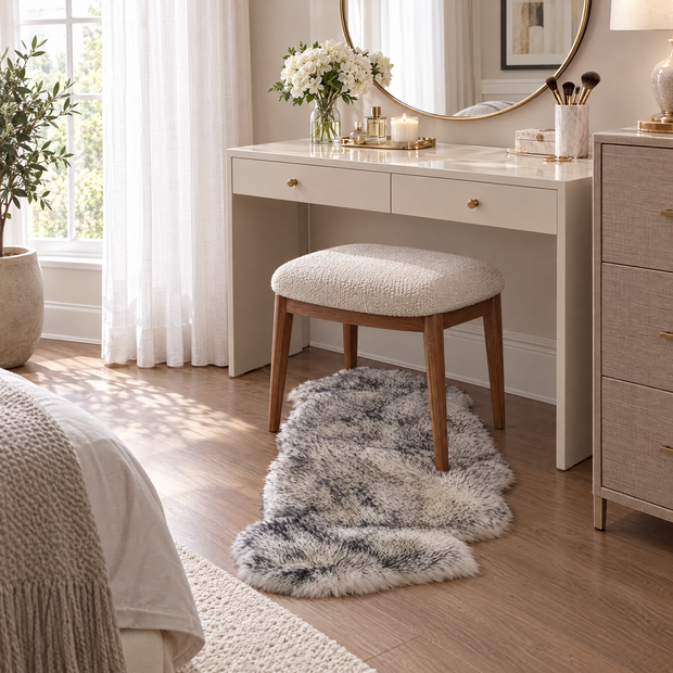 Faux Sheepskin Area Rug Machine Washable - lifestyle
