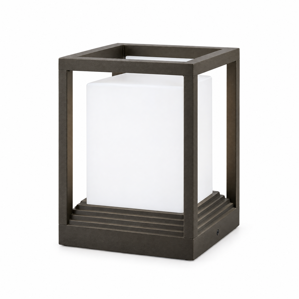 Solar Garden Pedestal Light, 3-Color LED (Hardwired) – product photo on white