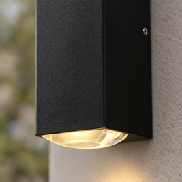 Modern Up & Down Outdoor Wall Sconce, IP65 (Symmetrical) – close-up detail