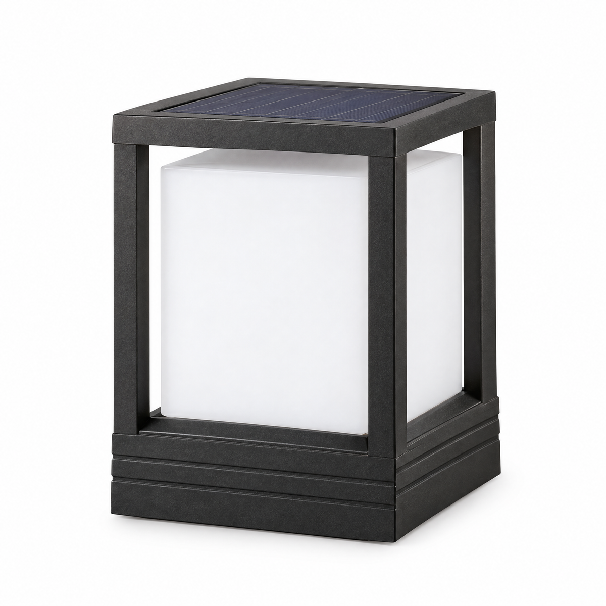 Solar Garden Pedestal Light, 3-Color LED (Solar) – product photo on white