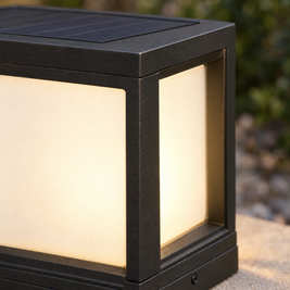 Solar Garden Pedestal Light, 3-Color LED (Solar) – close-up detail