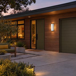 Motion Sensor Outdoor Wall Light, IP65 LED (Motion Sensor) – installed outdoors