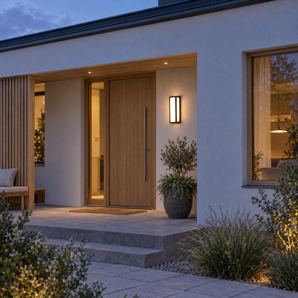 Motion Sensor Outdoor Wall Light, IP65 LED (Motion Sensor) – installed outdoors