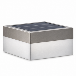 Modern Square Fence Post Light, IP65 LED (Solar) – product photo on white