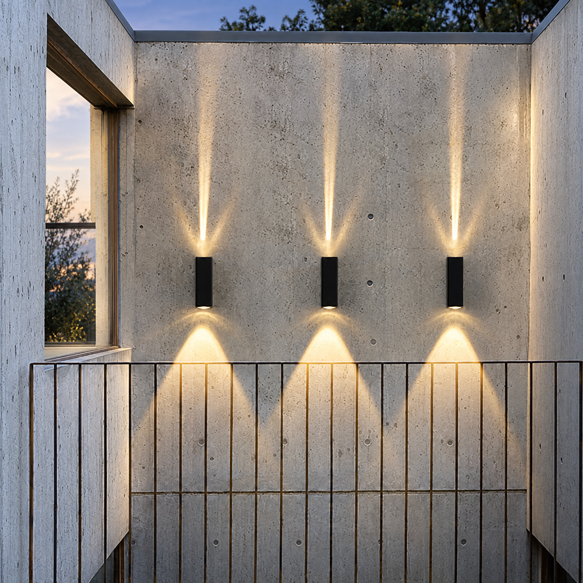 Modern Up & Down Outdoor Wall Sconce