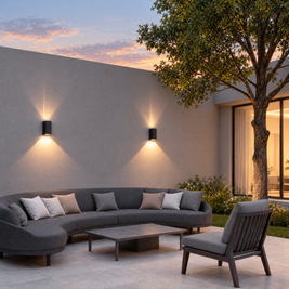Modern Up & Down Outdoor Wall Sconce