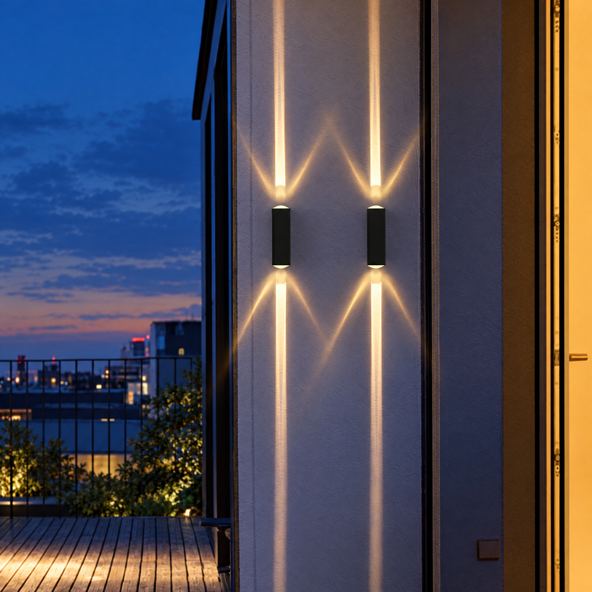 Modern Up & Down Outdoor Wall Sconce