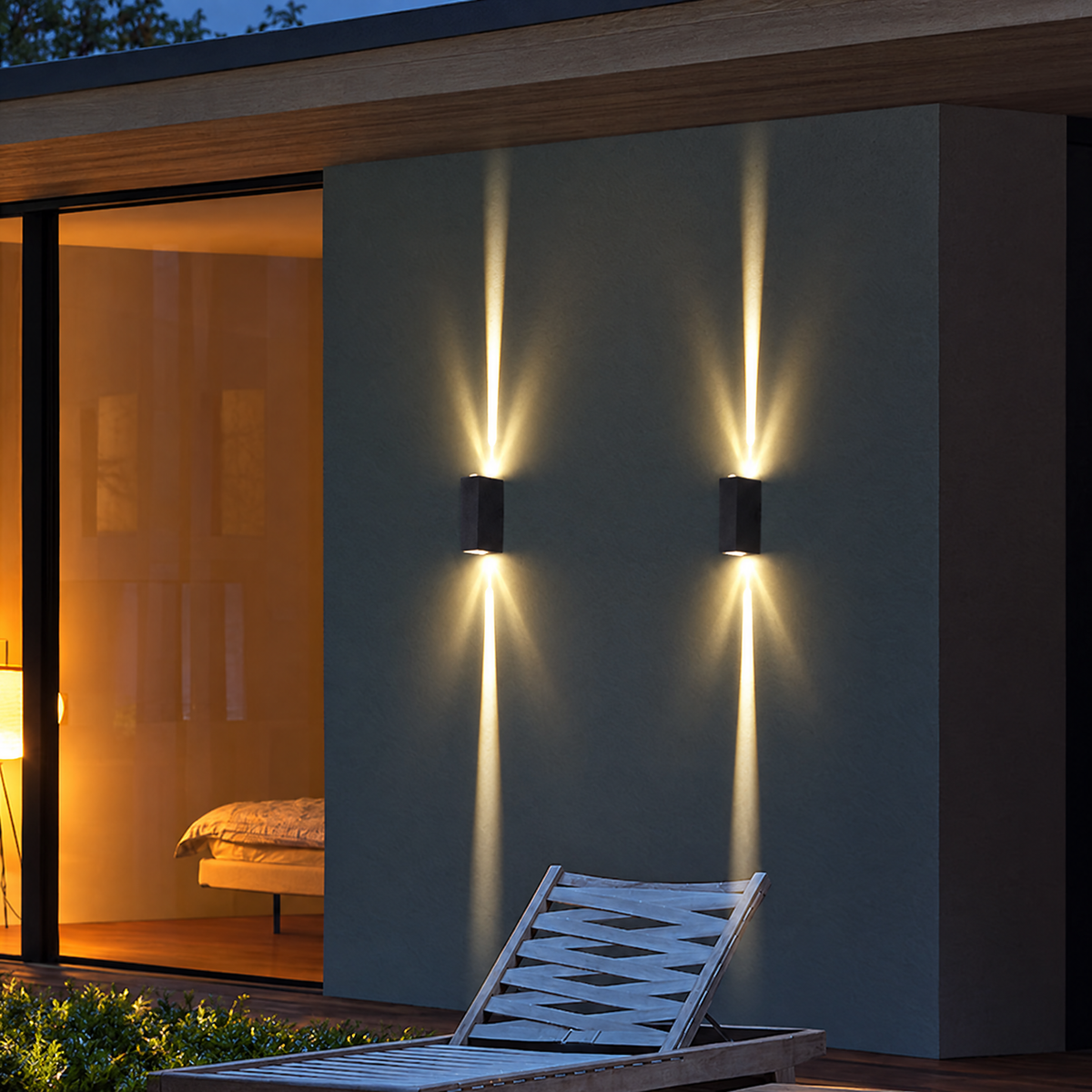 Modern Up & Down Outdoor Wall Sconce