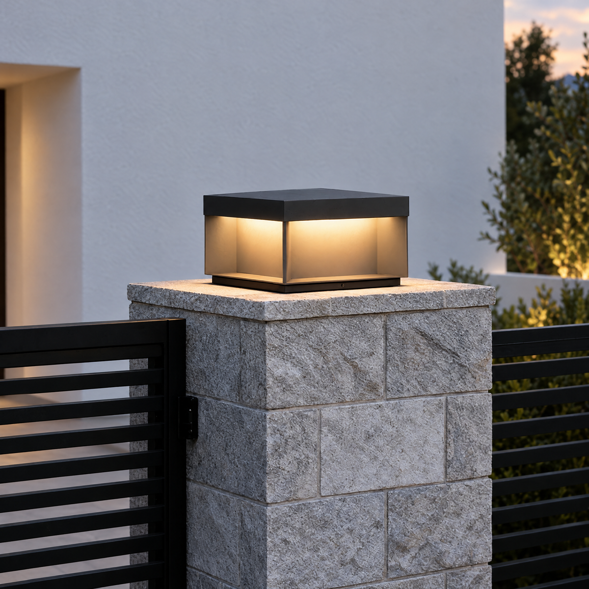 Square Solar Deck Light, Stainless Steel IP65