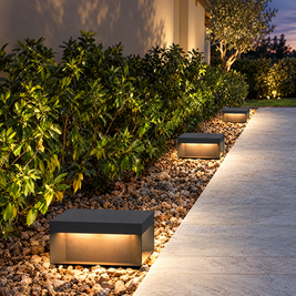 Square Solar Deck Light, Stainless Steel IP65