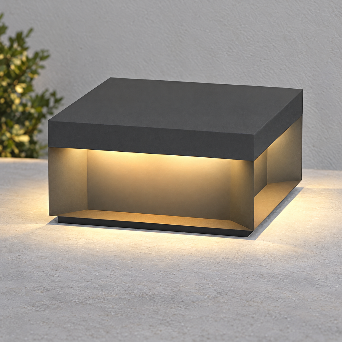 Square Solar Deck Light, Stainless Steel IP65
