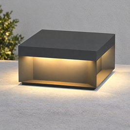 Square Solar Deck Light, Stainless Steel IP65