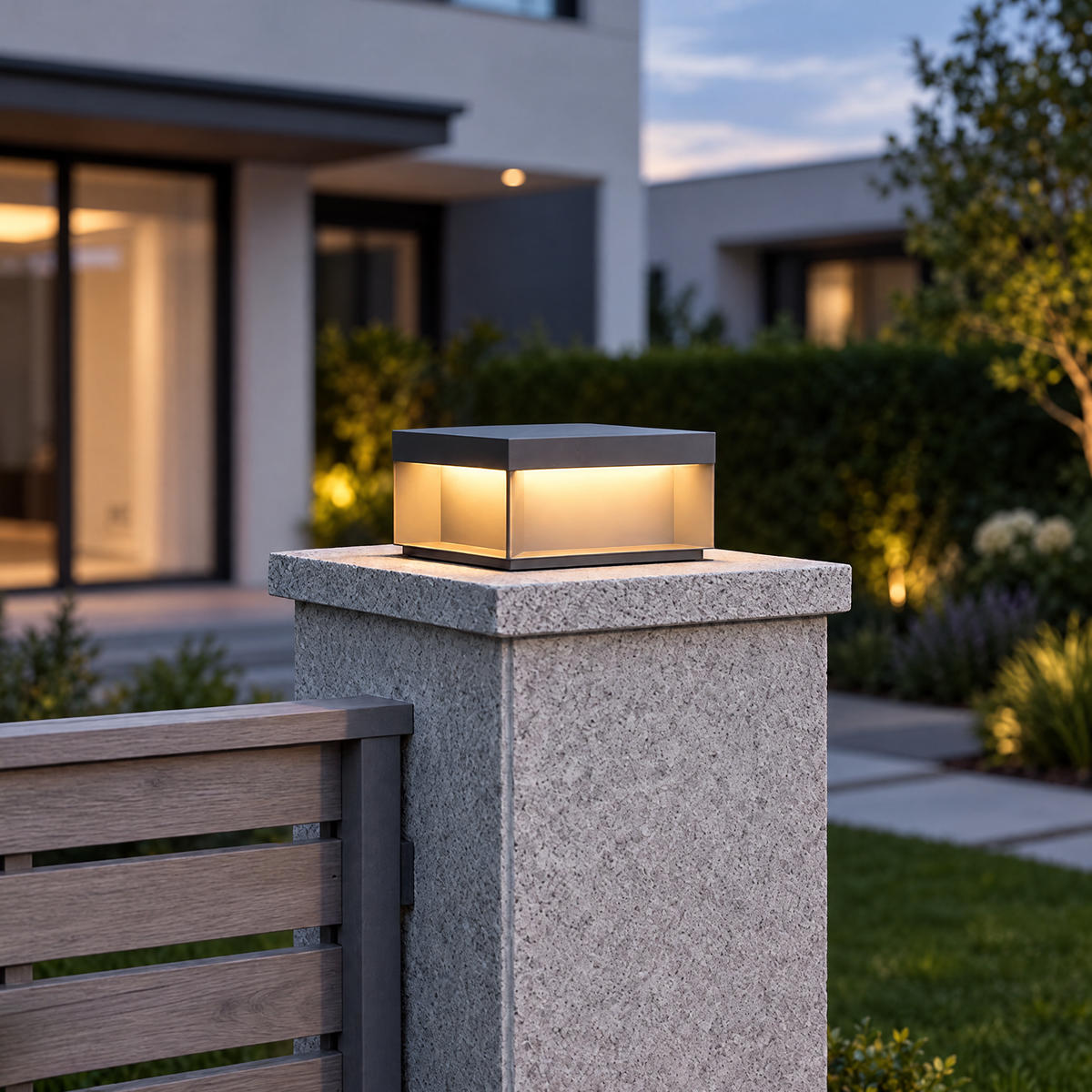 Square Solar Deck Light, Stainless Steel IP65
