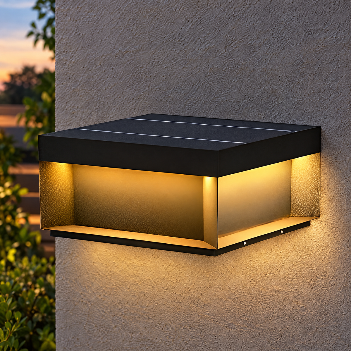 Square Solar Deck Light, Stainless Steel IP65