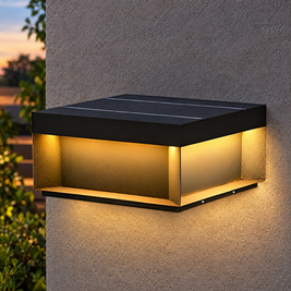 Square Solar Deck Light, Stainless Steel IP65