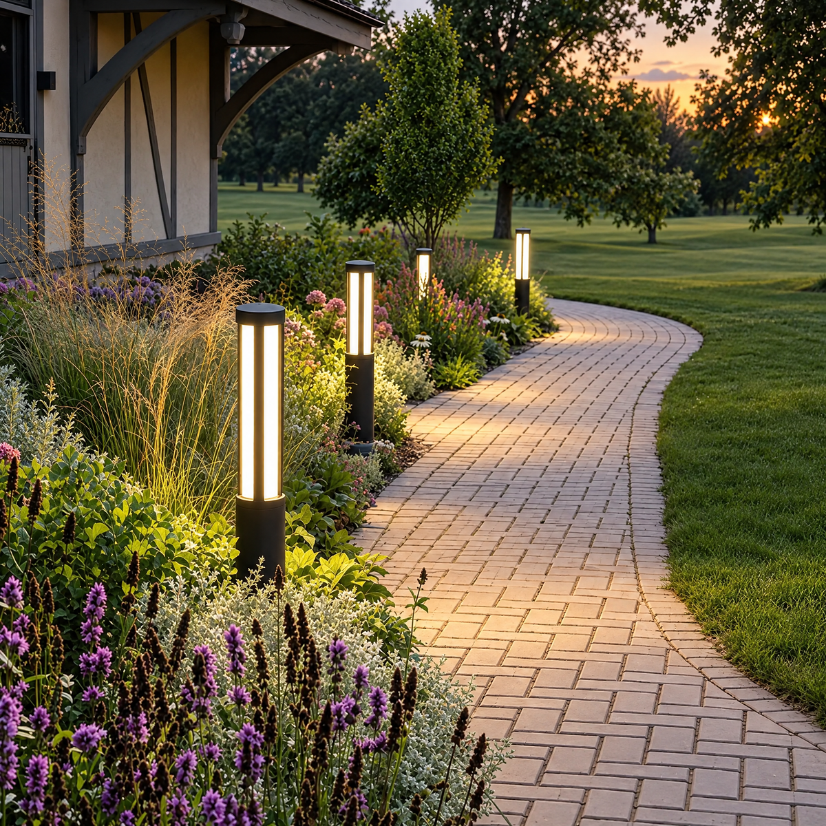 Modern LED Bollard Light, IP65 Path Lighting